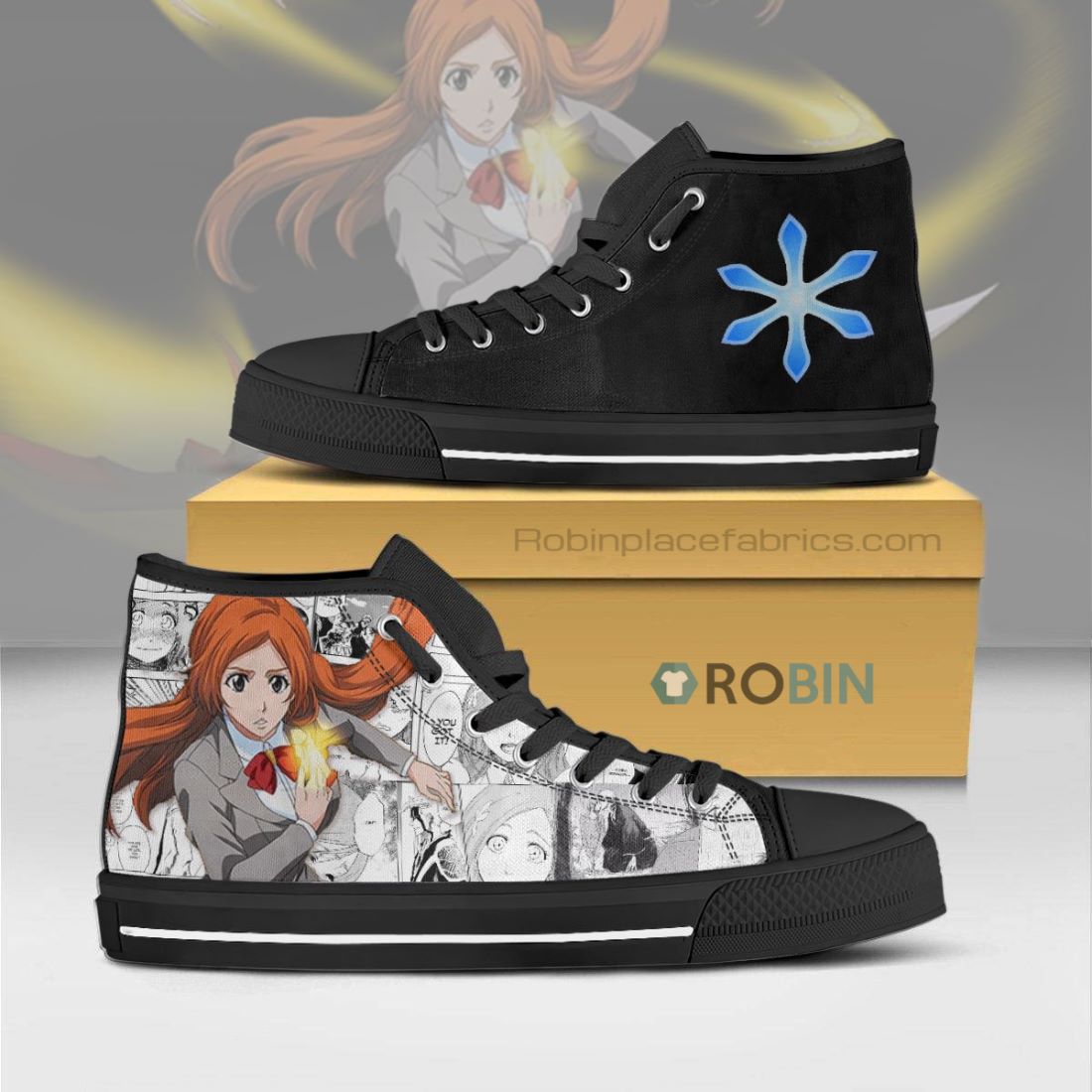 Orihime Inou Bleach Anime Mixed Manga Canvas High Top Shoes ...
