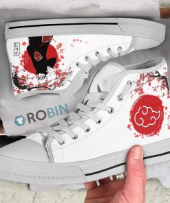 Pain Akatsuki Naruto Anime High Top Canvas Shoes
