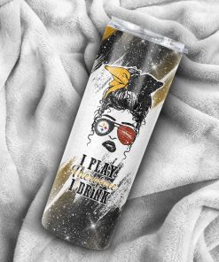 Girl With Pittsburgh Steelers Custom Name Stainless Steel Skinny Tumbler Girl With Pittsburgh Steelers Custom Name Stainless Steel Skinny Tumbler