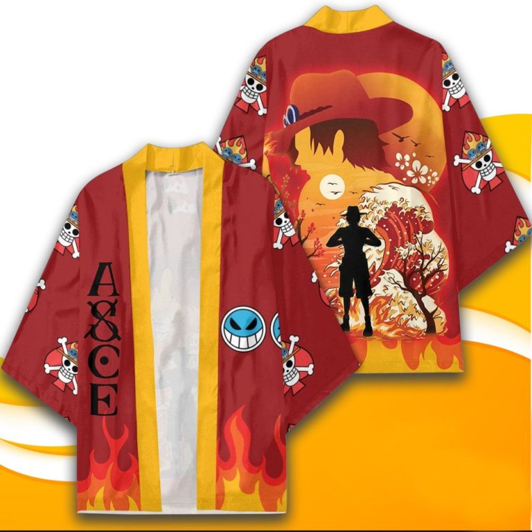 Portgas Ace One Piece Otaku Kimono Cardigan