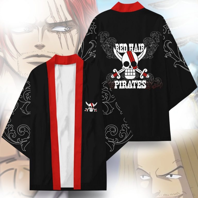 Red Hair Pirates All Over Print Kimono