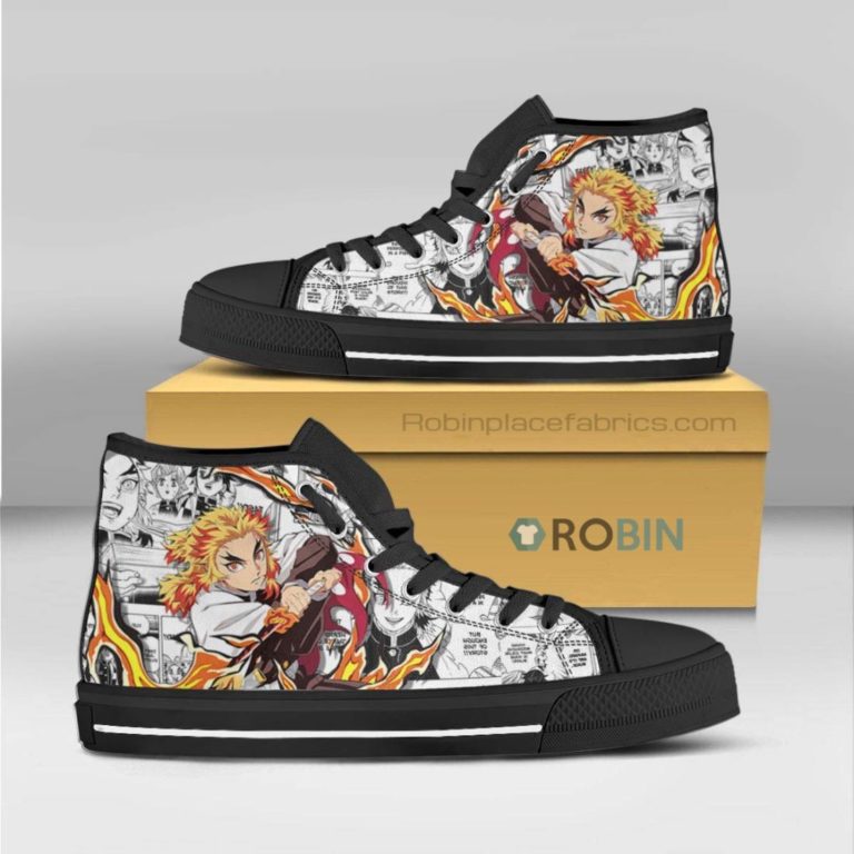 Rengoku Demon Slayer Anime Shoes Canvas High Top Shoes