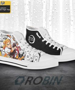 Rengoku Demon Slayer Anime Shoes Canvas High Top Shoes