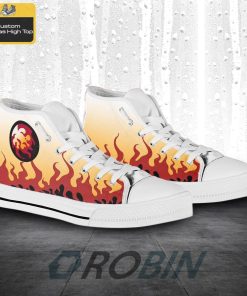 Rengoku Demon Slayer Anime High Top Canvas Shoes