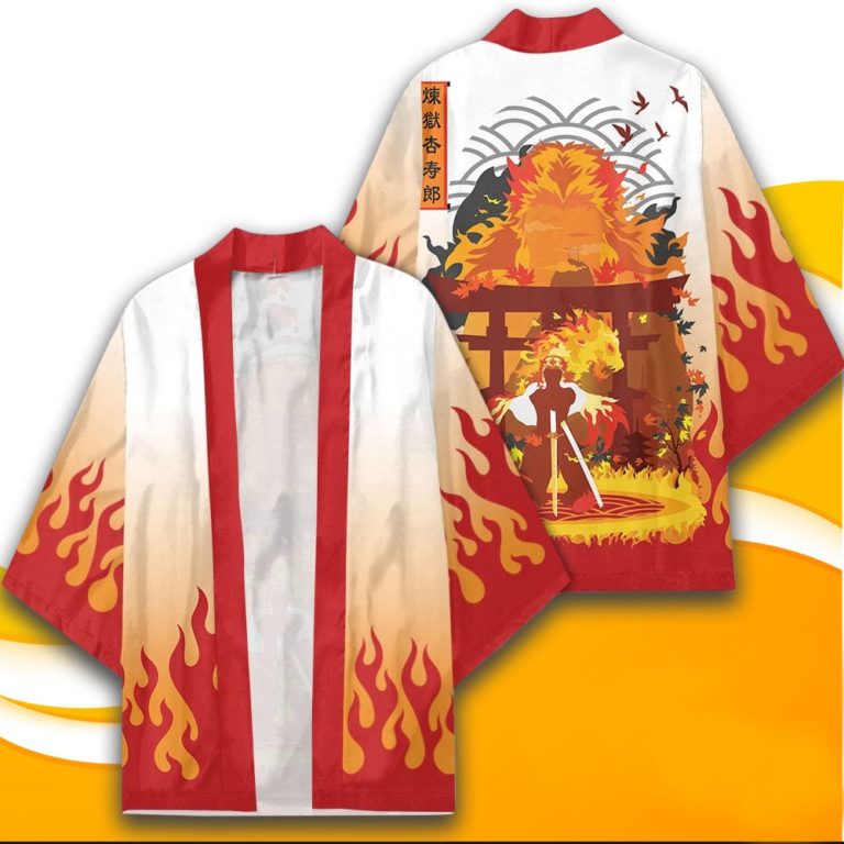 Rengoku Demon Slayer Otaku Kimono Cardigan