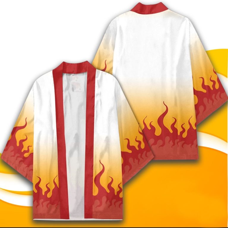 Rengoku Kimono Uniform Anime Demon Slayer Kimono Cardigan