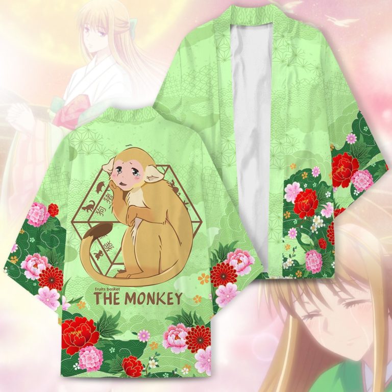 Ritsu The Monkey AOP Kimono Cardigan