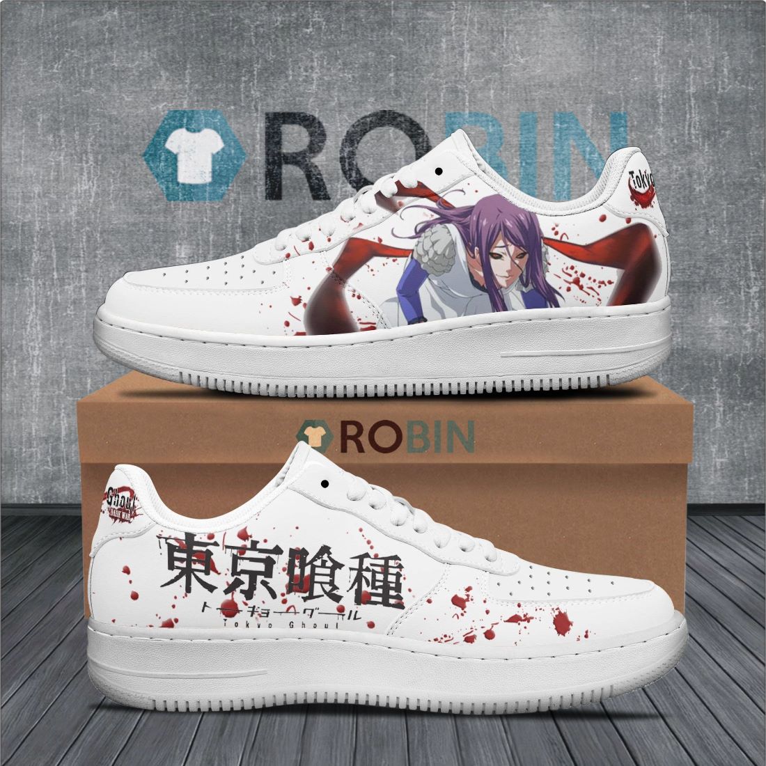 Rize Kamishiro Air Force 1 Sneakers Custom Tokyo Ghoul Anime Shoes ...