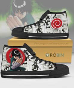 Rock Lee Naruto Anime Mixed Manga Canvas High Top Shoes Rock Lee Naruto Anime Mixed Manga Canvas High Top Shoes