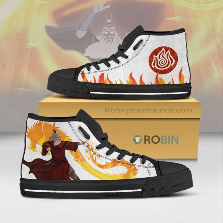 Roku Avatar The Last Airbender Anime High Top Canvas Shoes (Kid and Adult size available)