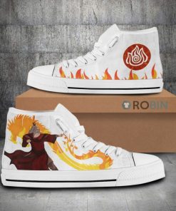 Roku Avatar The Last Airbender Anime High Top Canvas Shoes (Kid and Adult size available)