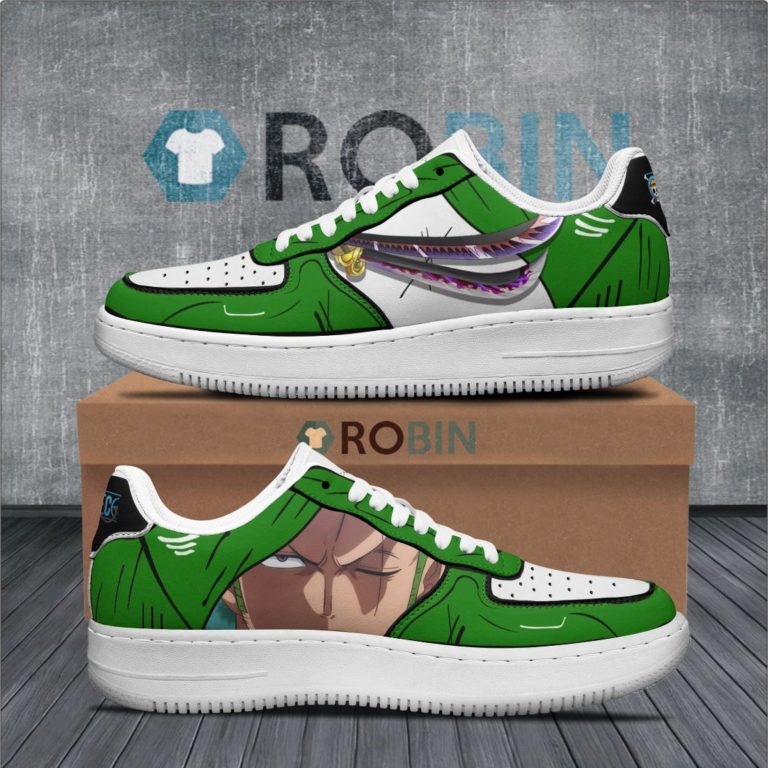 Roronoa Zoro Air Force 1 Sneakers Custom One Piece Anime Shoes