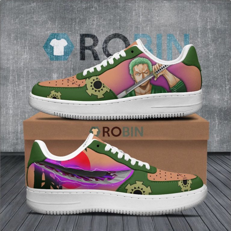 Roronoa Zoro One Piece Custom AF 1 Sneakers
