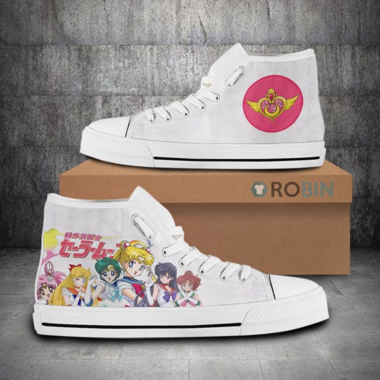 Sailor Guardians Sailor Moon Anime Canvas High Top Shoes