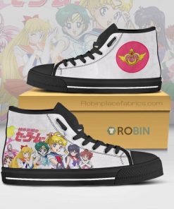 Sailor Guardians Sailor Moon Anime Canvas High Top Shoes