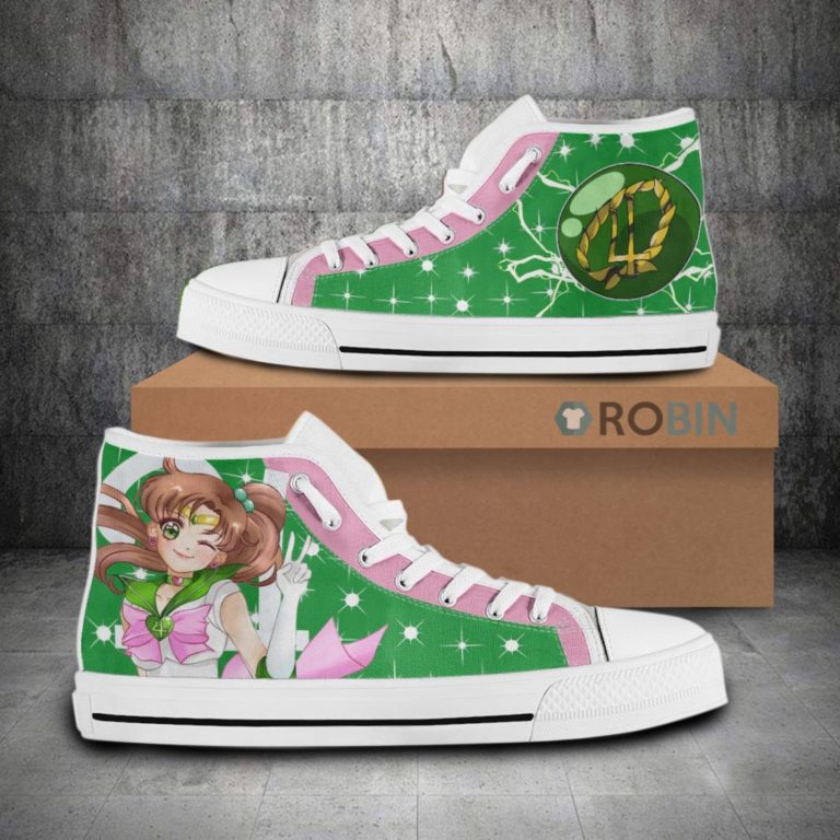 Sailor Jupiter Sailor Moon Anime Canvas High Top Shoes