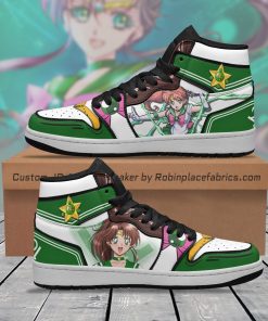Sailor Jupiter JD 1 Sneakers Unique Custom Anime Sailor Moon Shoes Sailor Jupiter JD 1 Sneakers Unique Custom Anime Sailor Moon Shoes