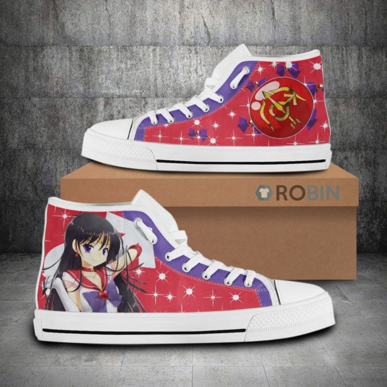 Sailor Mars Sailor Moon Anime Canvas High Top Shoes