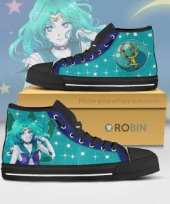 Sailor Neptune Sailor Moon Anime Canvas High Top Shoes (Kid and Adult size available)