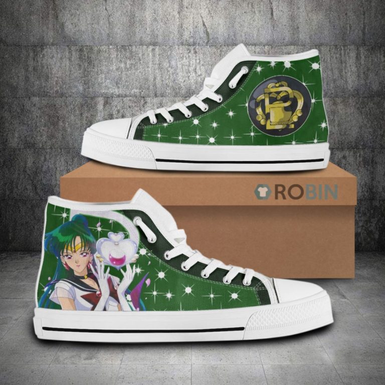 Sailor Pluto Sailor Moon Anime Canvas High Top Shoes