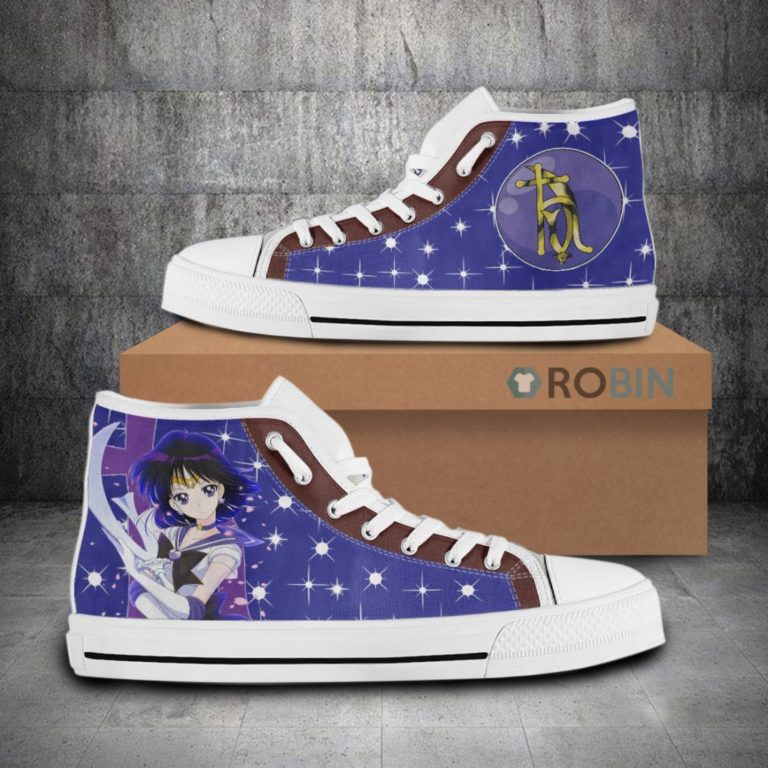 Sailor Saturn Sailor Moon Anime High Top Canvas Shoes (Kid and Adult size available)