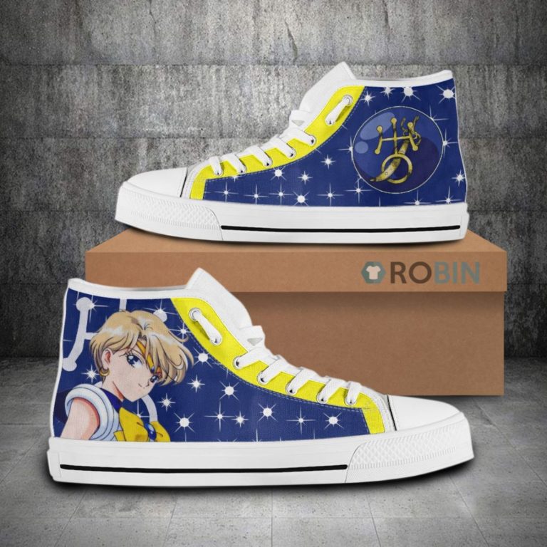 Sailor Uranus Sailor Moon Anime Canvas High Top Shoes