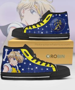 Sailor Uranus Sailor Moon Anime Canvas High Top Shoes