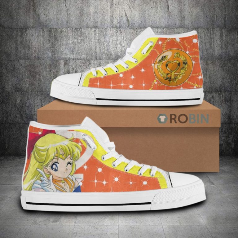 Sailor Venus Sailor Moon Anime High Top Canvas Shoes