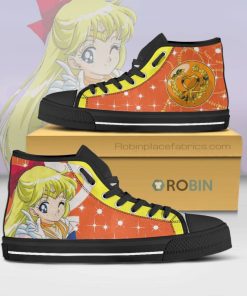 Sailor Venus Sailor Moon Anime High Top Canvas Shoes