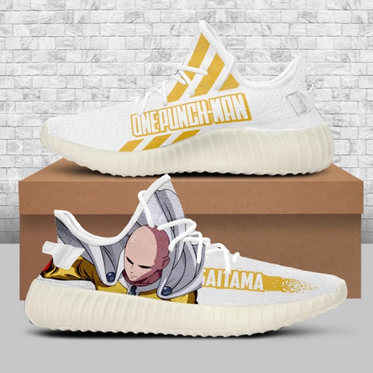 Saitama Shoes Cool One Punch Man Custom Yeezy Sneakers