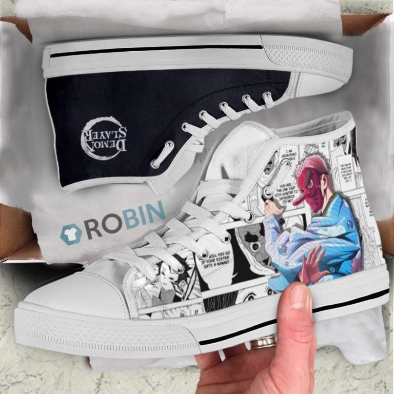 Sakonji Demon Slayer Anime Mixed Manga Canvas High Top Shoes