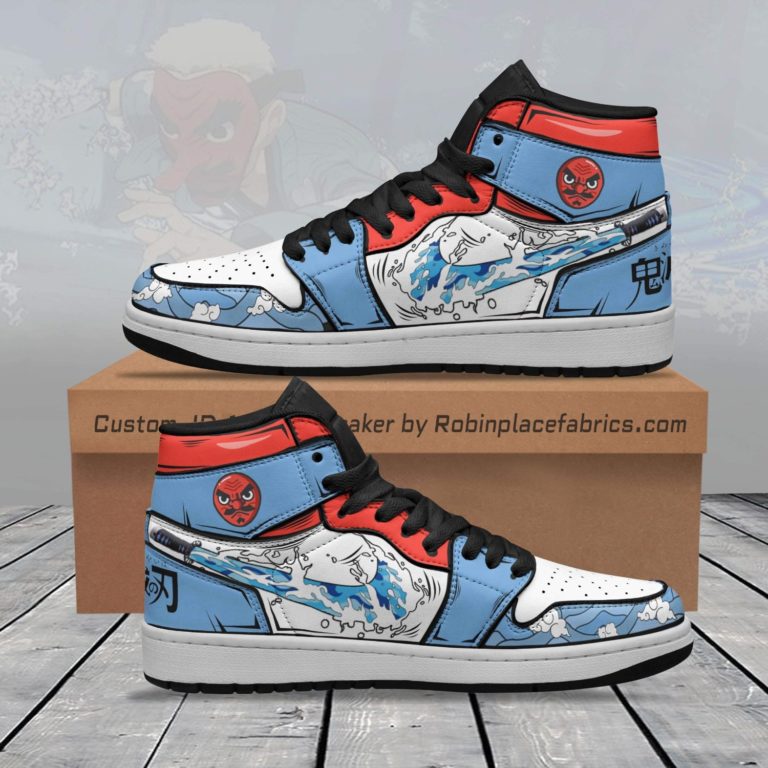 Sakonji Water Breathing Style Sneakers Demon Slayer Kny Custom Anime ...