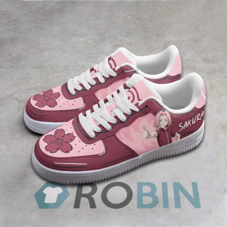Sakura Haruno Air Force 1 Sneakers Custom Naruto Anime Shoes