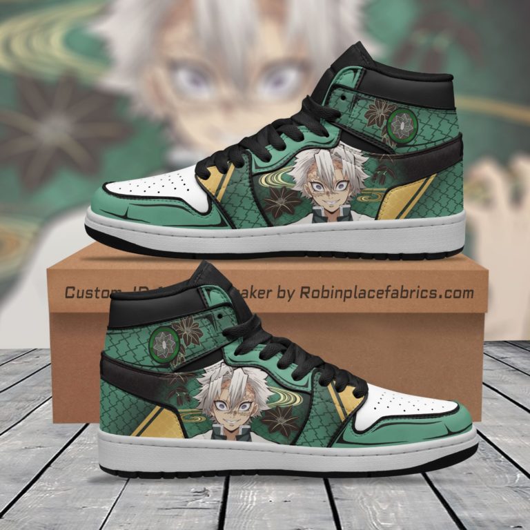 Sanemi Shinazugawa Kimetsu No Yaiba Custom Jordan 1 High Sneakers