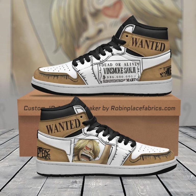 Sanji Wanted JD Sneakers Custom One Piece Anime Shoes