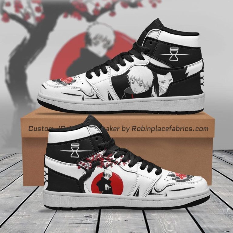 Sasori Akatsuki Cherry Blossom Custom JD 1 High Sneakers