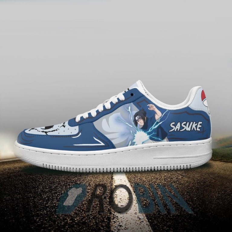 Sasuke Air Forces Custom Anime Shoes Chidori Naruto