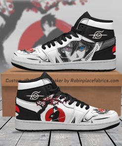 Sasuke Akatsuki Cherry Blossom Custom Jordan 1 High Sneakers Sasuke Akatsuki Cherry Blossom Custom Jordan 1 High Sneakers