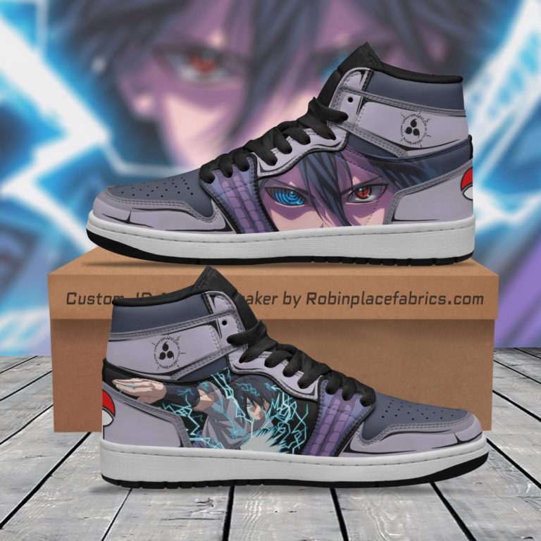 Sasuke Shoes Uchiha Sharingan Jordans Anime Sneakers