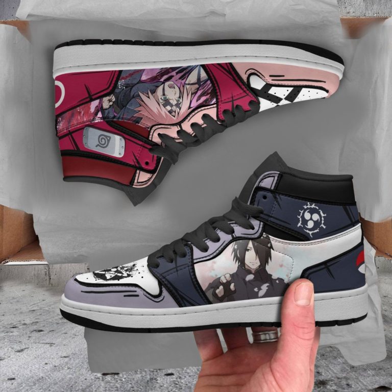 Sasuke X Sakura JD 1 High Sneakers Custom Anime Shoes