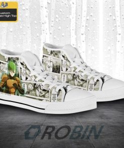 Satoru One Punch Man Anime Mixed Manga Style High Top Canvas Shoes