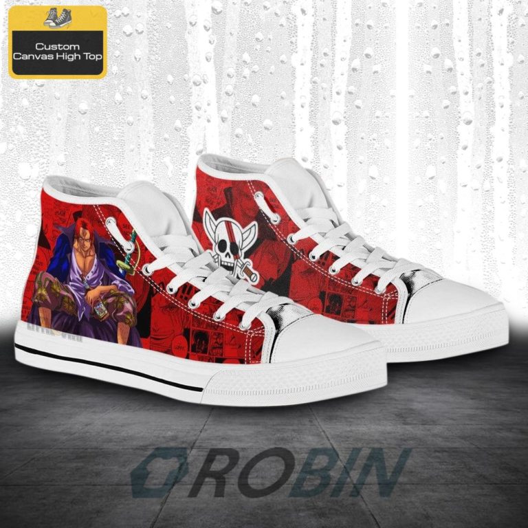 Shanks One Piece Anime Canvas High Top Shoes
