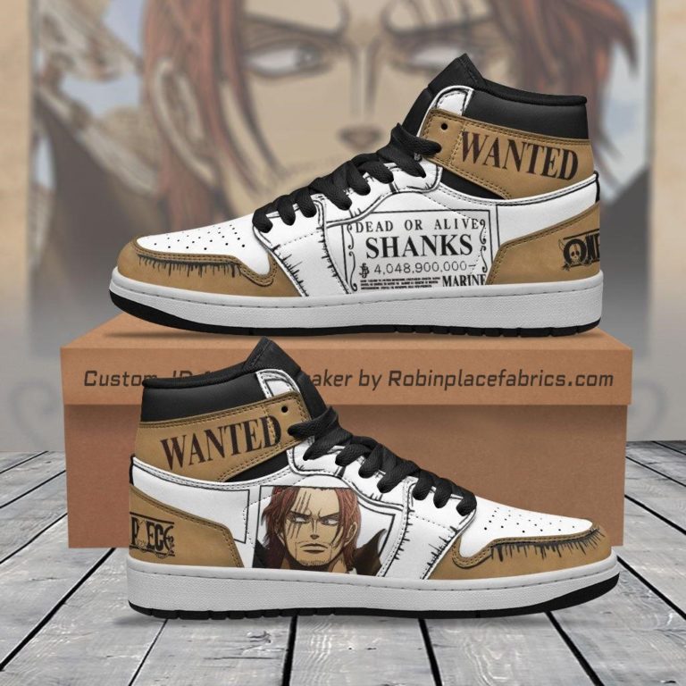Shanks Wanted JD Sneakers Custom One Piece Anime Shoes