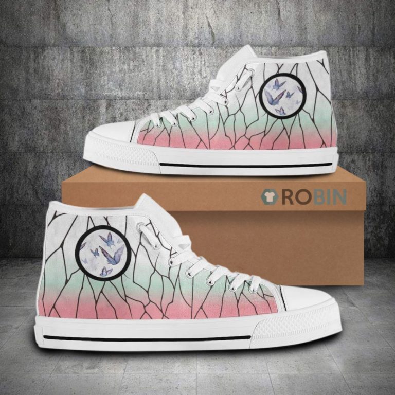 Shinobu Demon Slayer Anime Canvas High Top Shoes
