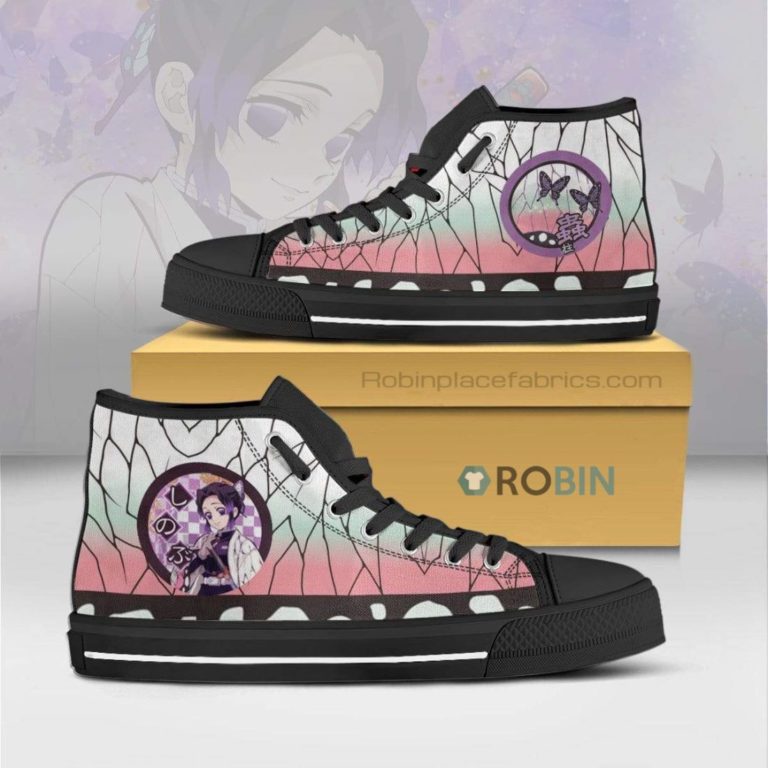 Shinobu Demon Slayer Anime Haori High Top Canvas Shoes
