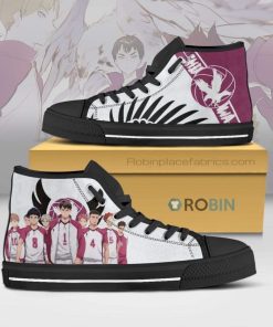 Shiratorizawa Team Members Haikyuu!! Anime Canvas High Top Shoes