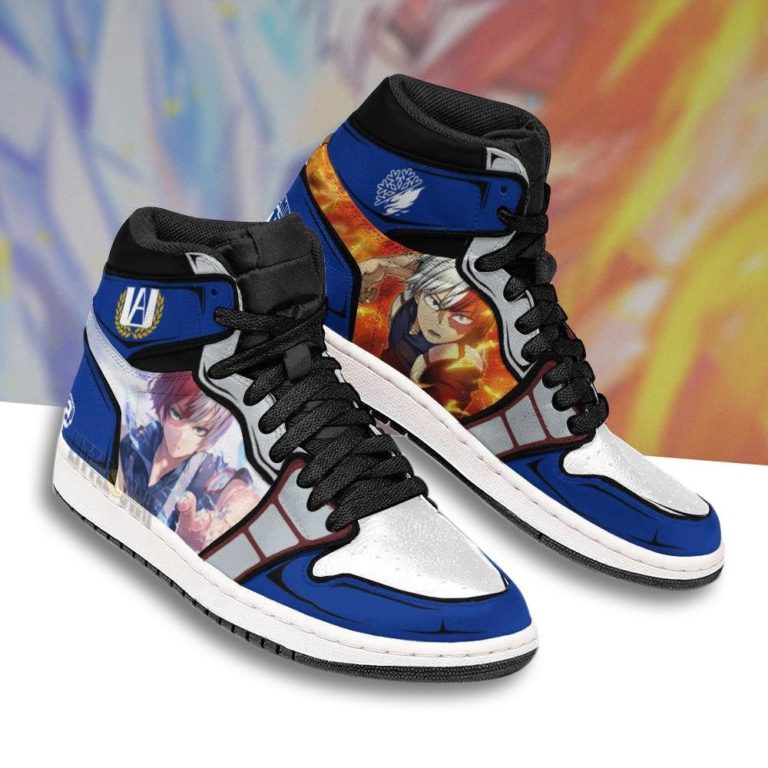 Shoto Todoroki My Hero Academia Custom Jordan 1 High Sneakers