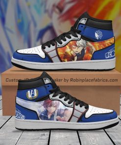 Shoto Todoroki My Hero Academia Custom Jordan 1 High Sneakers Shoto Todoroki My Hero Academia Custom Jordan 1 High Sneakers