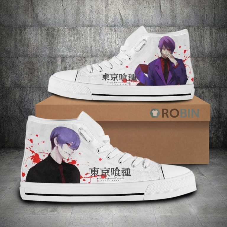 Shuu Tokyo Ghoul Anime High Top Canvas Shoes