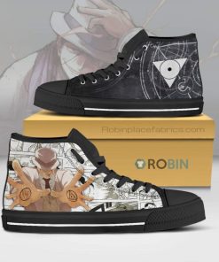 Solf J. Kimblee Fullmetal Alchemist Anime Mixed Manga Style High Top Canvas Shoes